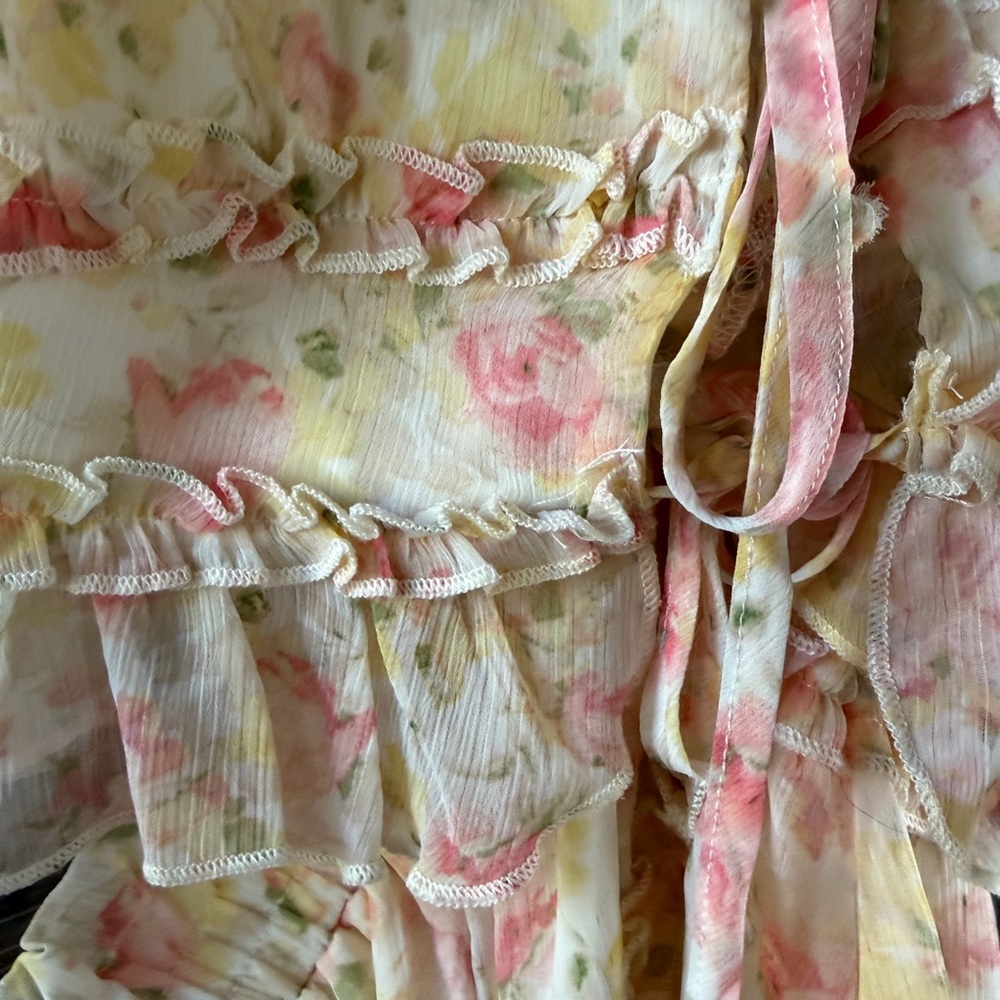 Floral Ruffle two piece skirt outfit - Picture 5 of 6